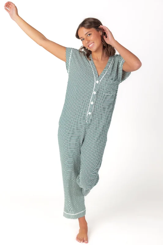 Striped Onesie Pajama - Petite