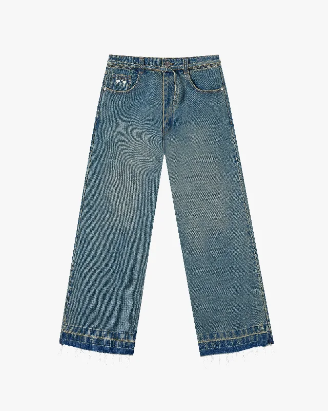 OLD BAGGY DENIM PANTS BLUE