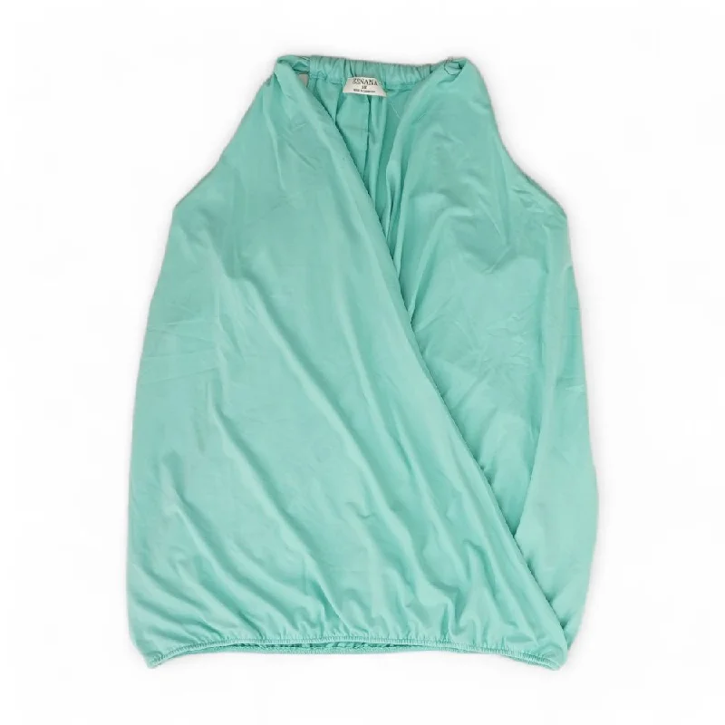 Teal Solid Sleeveless Blouse